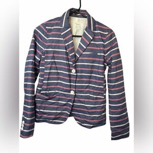 Gap The Academy Blazer Blue Pink Stripe Blazer
